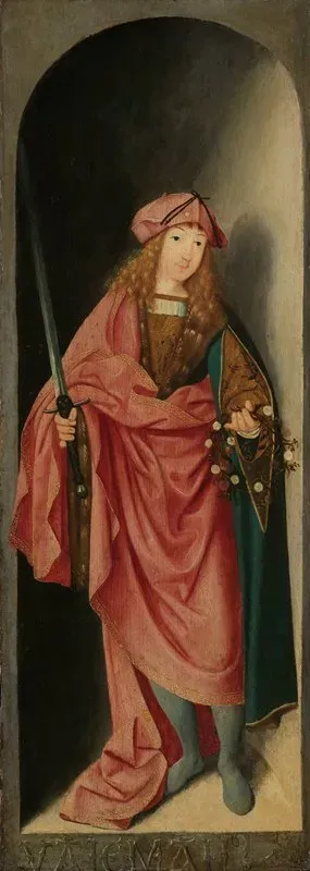 Saint Valerian Left Wing Of A Triptych