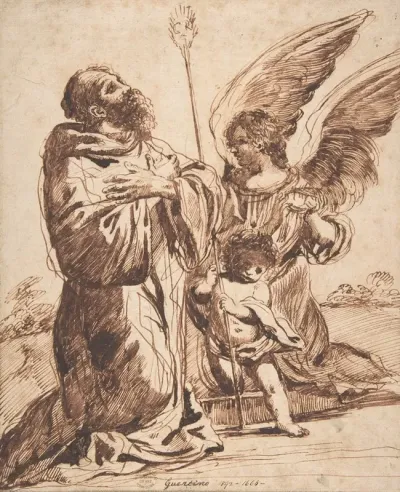 Saint With Angel And Putto