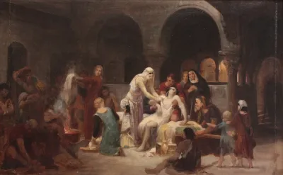 Sainte Elisabeth De Hongrie Soignant Les Malades