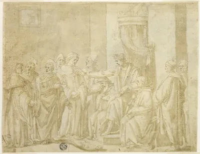 Saints Peter And Paul Disputing With Simon Magus Before Nero
