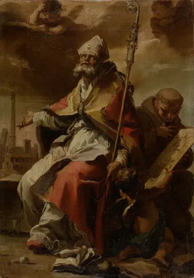Saints Petronius Of Bologna And Bernardin Of Siena