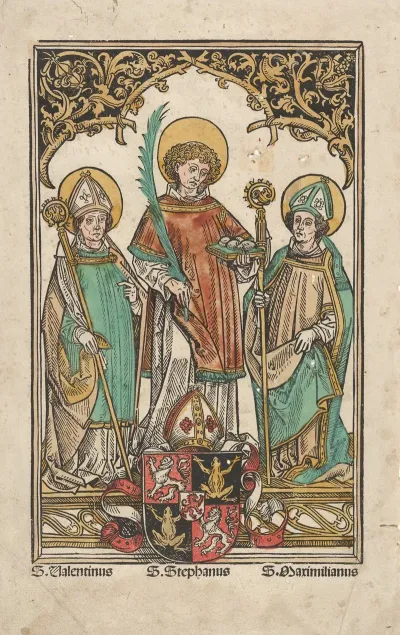 Saints Valentine Stephen And Maximilian The Patron Saints Of Passau