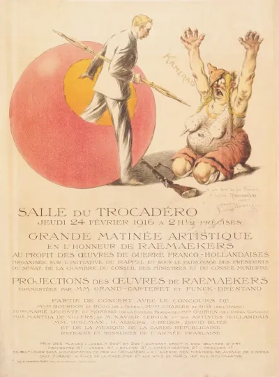 Salle Du Trocadero Grande Matinee Artistique En Lhonneur De Raemaekers