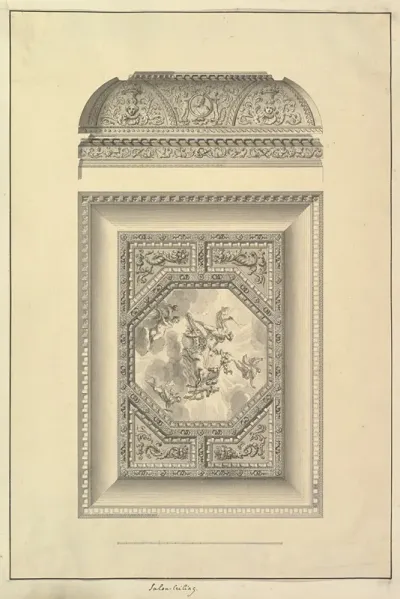 Salon Ceiling Houghton Hall Norfolk