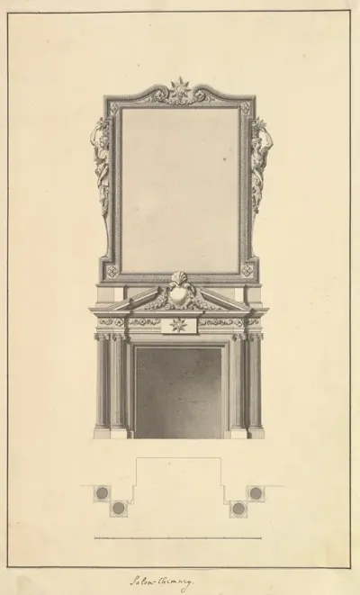 Salon Chimney Houghton Hall Norfolk Elevation