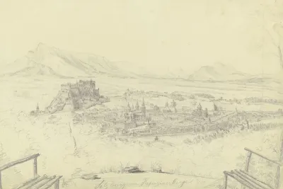 Salzburg Vom Kapuzinerberg Aus Gesehen
