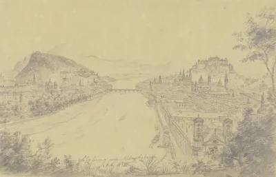 Salzburg Vom Monchsberg Aus Geehen