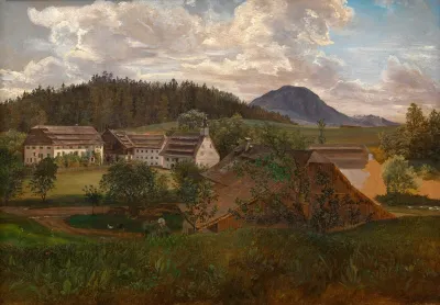 Salzburgische Landschaft Mit Gutshof