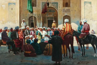 Samarkand Before The Sher Dor Madrasa