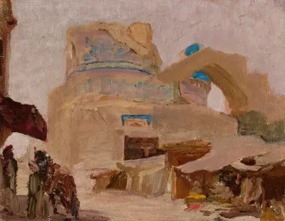 Samarkand Bibi Khanym Tomb Of Tamerlanes Wife From The Journey To Turkestan