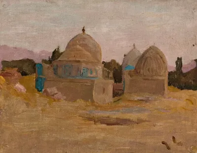 Samarkand Shah I Zinda Mosque From The Journey To Turkestan