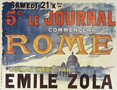 Samedi 21 Xbre Decembre Le Journal Commencera Rome Roman Inedit Par Emile Zola