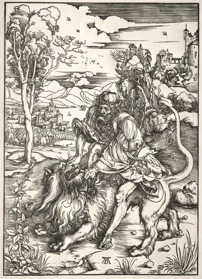Samson And The Lion 5