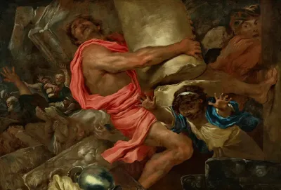 Samson Destroying The Temple Of The Philistines