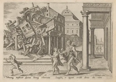 Samson Let Out Of Prison And Destroying The Temple Of The Philistines