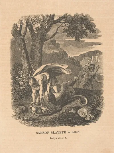 Samson Slayeth A Lion