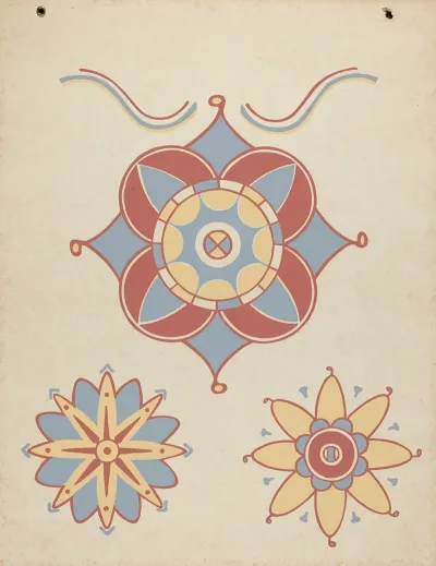 San Juan Capistrano Mission Ceiling Decoration From The Portfolio Decorative Art Of Spanish California 2