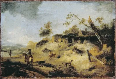Sandbank With Travellers