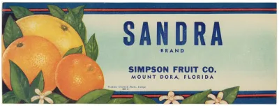 Sandra Brand Fruit Label