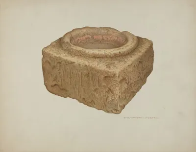 Sandstone Holy Water Font 2