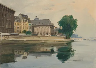 Sans Titre La Seine Et Linstitut De France Paris