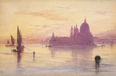 Santa Maria Della Salute Venice At Sunset