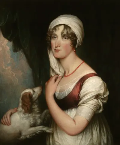 Sarah Trumbull With A Spaniel 2