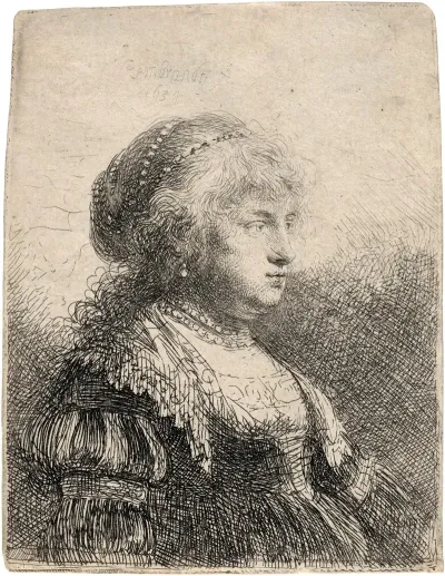 Saskia With Pearls In Her Hair
