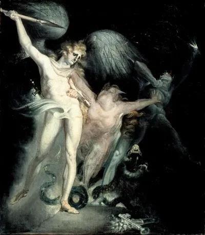 Satan And Death With Sin Intervening