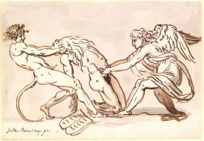 Satan Og Englen Strides Om Moses Lig