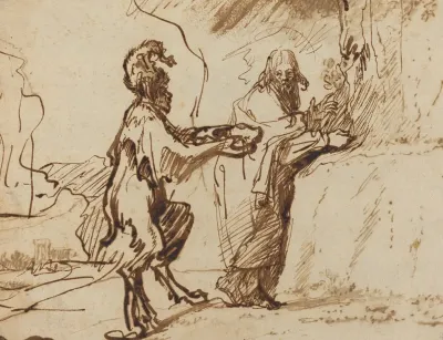Satan Tempting Christ To Change Stones Into Bread