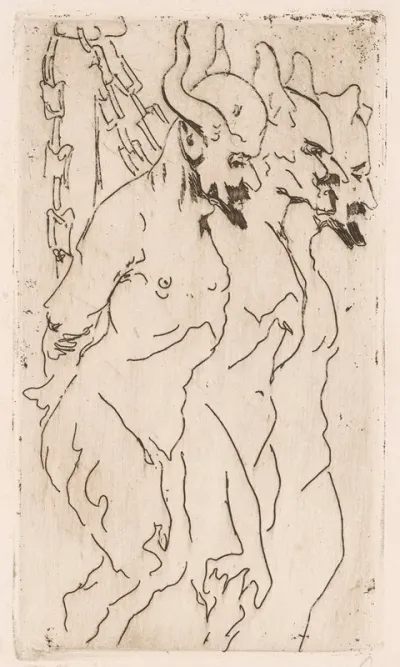 Satires A Caricature Of Malczewski Wyczolkowski And Axentowicz Based On A Drawing By Jacek Malczewski