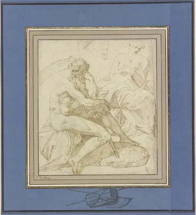 Saturn Und Eine Weibliche Figur