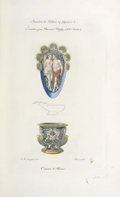 Sauciere Et Saliere En Fayence Executees Par Bernard Palissy Xvie Siecle