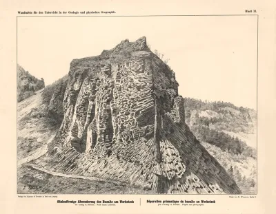 Saulenformige Absonderung Des Basalts Am Werkotsch Bei Aussig In Bohmen