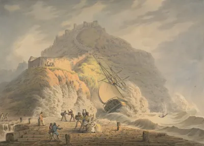Scarborough Shipwreck At The Foot Of The Castle Cliff