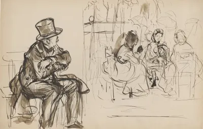 Scene At A Paris Cafe