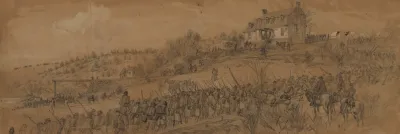 Scene At Germanna Ford 6th Corps Returning From Mine Run
