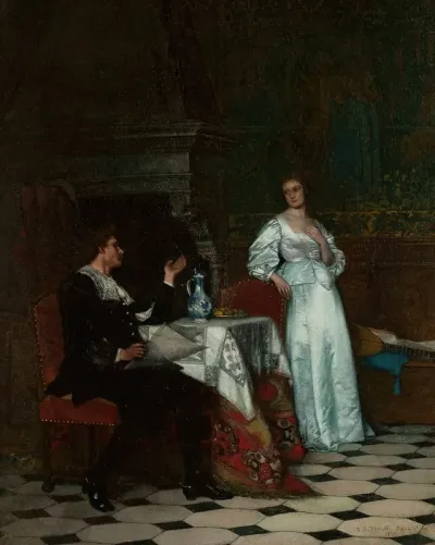 Scene By The Fireplace