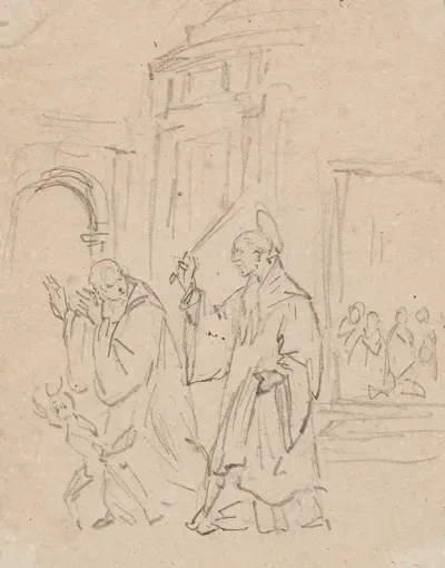Scene De La Vie De Saint Benoit