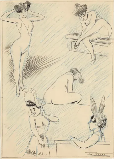 Scene De Music Hall Danseuse Au Repos