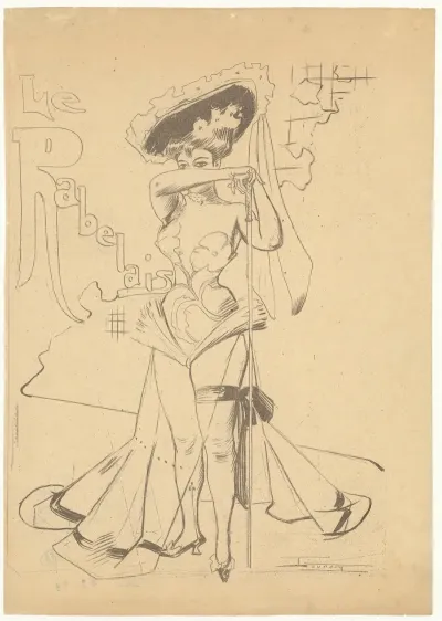 Scene De Music Hall Meneuse De Revue Le Rabelais