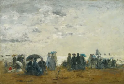 Scene De Plage A Trouville