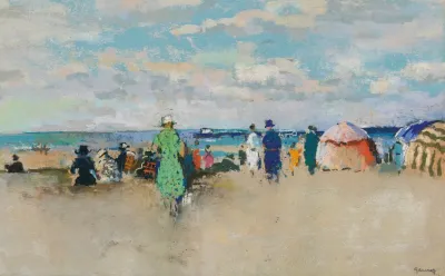 Scene De Plage Trouville