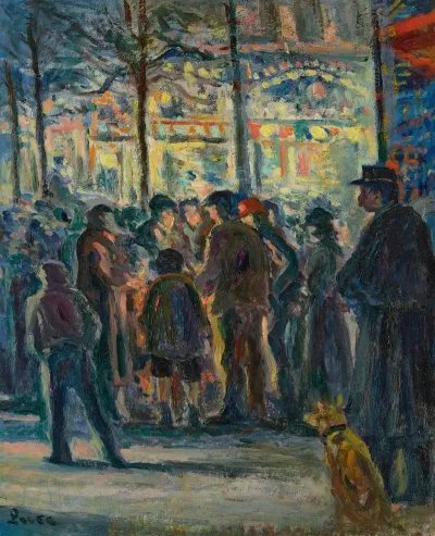Scene De Rue En Hiver