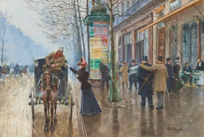 Scene De Rue Parisienne