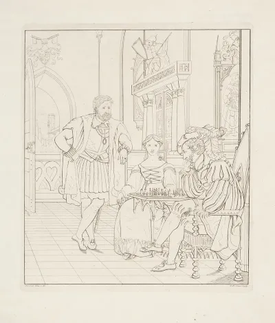 Scene Fra Walter Scotts Roman Slottet Pontefact