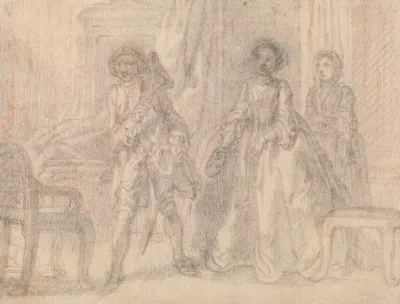 Scene From A Play Possibly Benjamin Hoadleys The Suspicious Husband