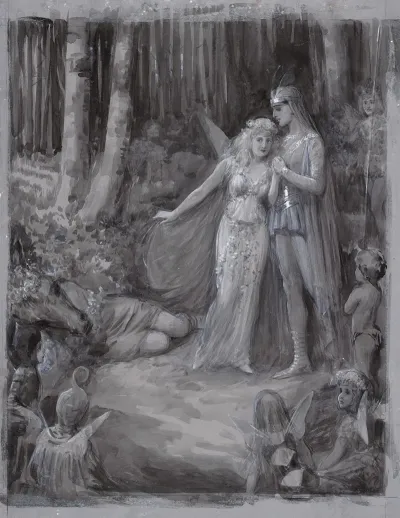 Scene From Midsummer Nights Dream By Shakespeare Iv 1