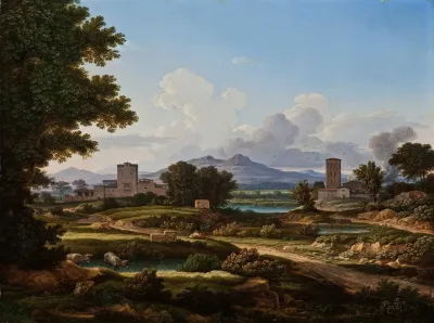 Scene From The Roman Campagna Torre Del Quinto